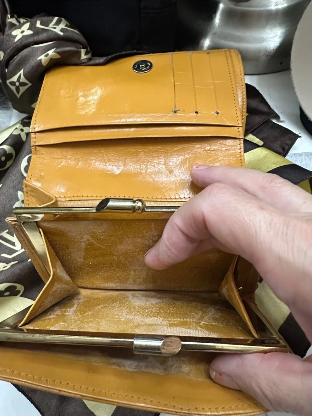 Louis Vuitton Monogram Trifold Wallet in Brown and Tan